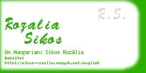rozalia sikos business card